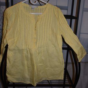 Soft Yellow Linen Top